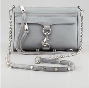 Rebecca Minkoff grey Mini Mac Crossbody bag
